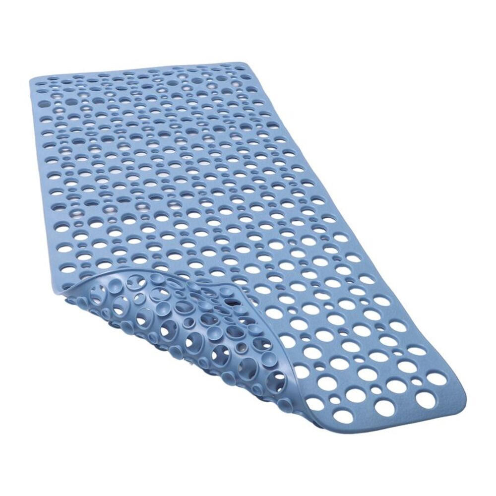 Nonslip Bathtub Machine Washable Bath Mat Blue